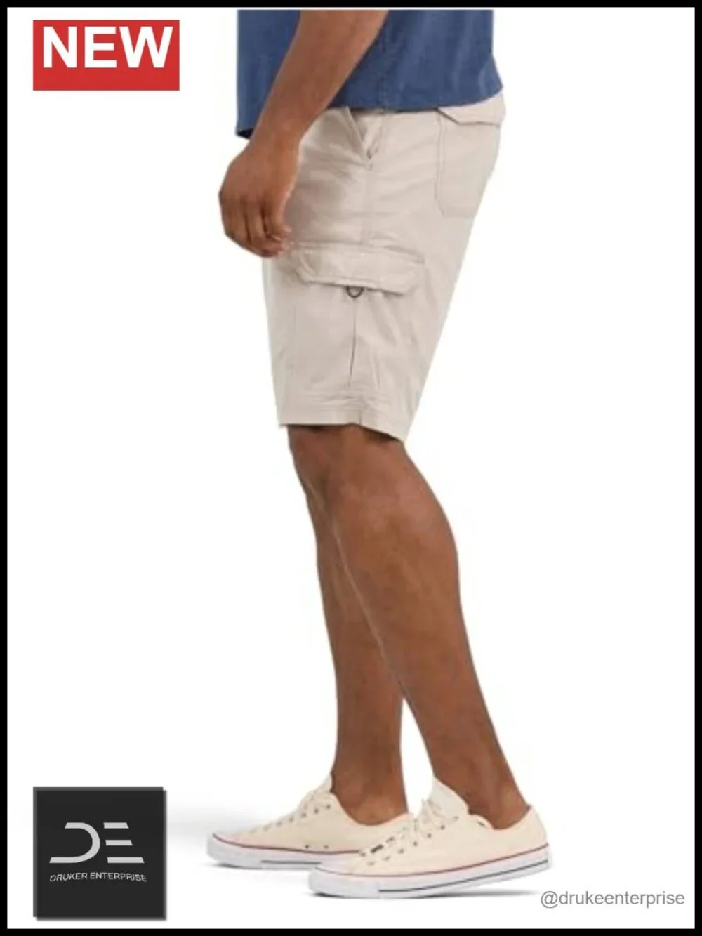 Men's Big & Tall Cargo Shorts with 7 Pockets, Athletic Flex Waistband